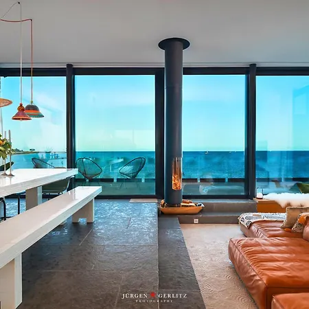 Designer Strandvilla Auf Der Ostsee - Mit Freiem Meerblick Und Dachterrasse Olpenitz